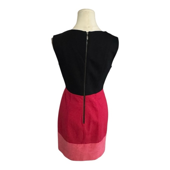 Laundry By Shelli Segal Black Pink Sheath Mini Dress Size 0 XS Work Party Zipper - Picture 4 of 11